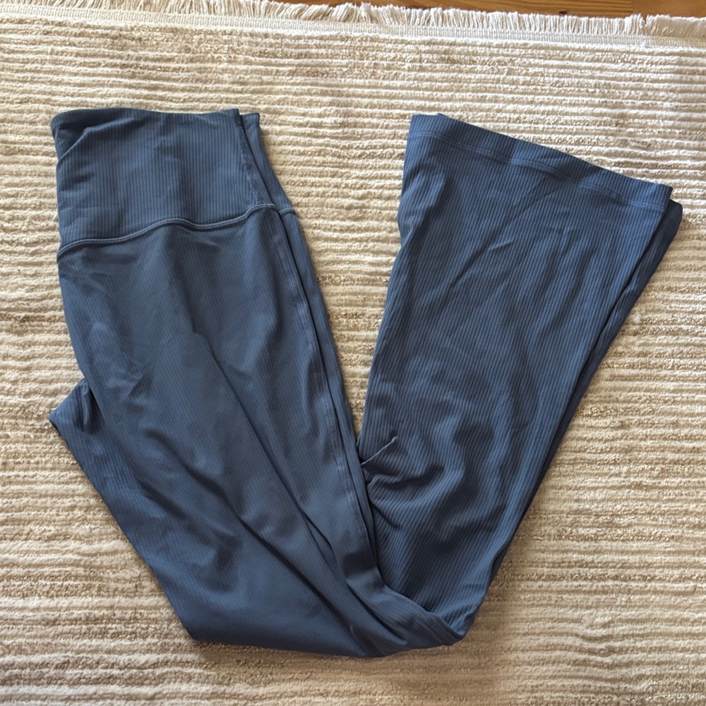 lululemon athletica blue mini-flare, high waist leggings. 31” inseam. Like new.